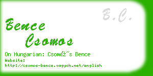 bence csomos business card